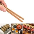 thumbnail image 5 of Visland 8 Pack Bamboo Toaster Tongs - 7” Reusable Wood Cooking Tongs -Ideal Kitchen Utensil for Cheese Bacon Muffin Fruits Bread, 5 of 8