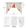 thumbnail image 5 of Red Gnomes Fall Swag Valances for Windows, Small Curtains Drapes, Thanksgiving Pumpkin Maple Leaf Beige Kitchen Window Curtains Over Sink Window Treatment Valance for Bedroom/Bathroom 56"x36", 5 of 5