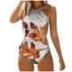 thumbnail image 1 of MKLEKYY Trajes De Baño Mujer Dos Piezas Women'S Fashion Summer Maple Leaf Day Print Sexy Lace Up Two Piece Swimsuit, 1 of 5