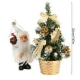 thumbnail image 3 of 11.81" Mini Small Little Tabletop Prelit Christmas Tree Decorated with Ornaments Multi-Colored Lights Artificial Green Tree, 3 of 8