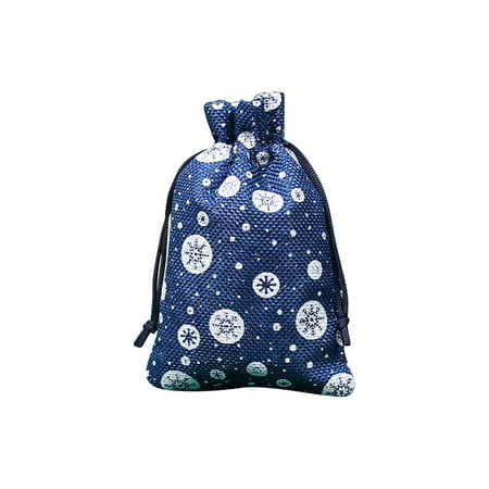 

Heiheiup Candy Drawstring Linen Pocket Cotton Storage Bag Gift Bag Christmas Linen Snowflake Storage Bags Closet Organizer Bins for Clothes
