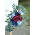 thumbnail image 4 of Artificial Navy Blue and Burgundy Wedding Arch Flower Swags Set of 2 for Welcome Signs, Reception and Ceremony Decorations - Navy Blue Floral Decor, 4 of 9