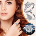 thumbnail image 2 of Xihbxyly Ajustador de Anillo de Moissanita, Elegante Potenciador de Anillo Abierto, Elegante Accesorio de Moda, Perfecto para Bodas, Banquetes y Fiestas, Regalo Ideal para Mujeres, Solución de Joyerí, 2 of 7