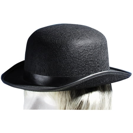 Loftus Adult Felt Derby Bowler Costume Hat, Black, One Size