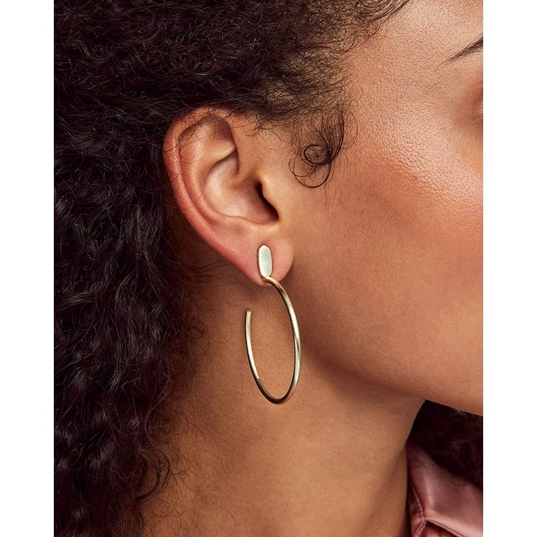 Kendra Scott Small Pepper Hoop Earrings 14k White Gold Metal