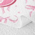 thumbnail image 5 of meiyoeat Dreamy Princess Style Bow Twin Quilt Set For Kids,Ribbon Bowtie Alphabet Print J Twin Coverlet Set For Girls,2pcs, 5 of 7