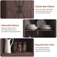 thumbnail image 4 of ACCOHOHO Pantry Cabinet, 72" Tall Farmhouse Storage Cabinet with Adjustable Shelves & 1 Drawer for for Kitchen, Dining Room, Rustic Brown, 4 of 7