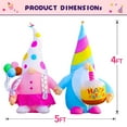 thumbnail image 6 of DeeKom [New] 5FT Inflatables Birthday Gnomes Cake Outdoor Decorations,Build-in LED Lights, for Happy Birthday Party Outdoor,Indoor,Garden Yard Lawn Decor, 6 of 8