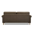 thumbnail image 6 of URHOMEPRO Mid Century Sectional Sofa Couch, Upholstered Couch with Solid Rubber Legs, High End Linen Fabric Modern Couches and Sofas, 3 Seaters Sofa for Living Room, Holds 500 lbs, Brown, Q10925, 6 of 6