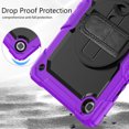 thumbnail image 6 of Allytech Rugged Case for Samsung Galaxy Tab A7 Lite 8.7" 2021 Model SM-T220 T225, Build In Screen Protector Hybrid PC 360 Rotating Stand Shockproof Shoulder Strap Lanyard Bumper Case Kids Friendly, 6 of 7