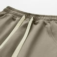 thumbnail image 6 of RYDCOT Men's Corduroy Shorts 5“/3“ Inseam Drawstring Elastic Waist Lightweight Casual Summer Beach Baggy Sweatshorts with Pockets Coffee, 6 of 7