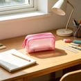 thumbnail image 3 of Hyknon Clear Pencil Case, Large Capacity Pencil Pouch with Zipper, Pen Organizer Bag for Makeup, Portable Stationery Storage Case for Office Classroom Travel, 3 of 7