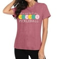 thumbnail image 4 of Women's Workout T Shirts Novelty Pickleball Graphic Print Short Sleeved Tee Tops Trendy Casual Relaxed Fit Basic Outfit Blouses, 4 of 7
