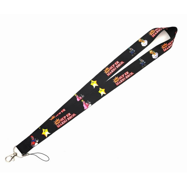 Cordón de dibujos animados de Super Mario para teléfono móvil con estampado de Mario para niños, insignia para cámara, cordón largo y práctico, juguetes periféricos de animación, regalos