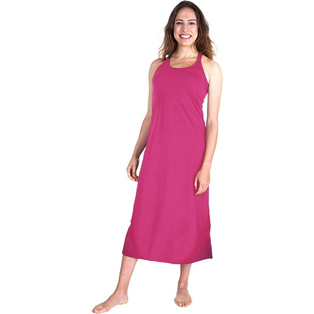 Cool-jams Moisture Wicking Long Racerback Tank Nightgown with