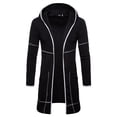 thumbnail image 2 of YFPWM Heated Coat for Men Full Zip Casual Coat Fleece Hoodie Plush Fleece Pullover Moisture Wicking PulloverHooded Solid Trench Coat Jacket Cardigan Long Sleeve Blouse, 2 of 4