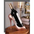 thumbnail image 2 of High Heel Wine Holder Bottle Rack Counter Top Storage Stand for Wedding Party Home Decor (Rose Gold High Heel), 2 of 3