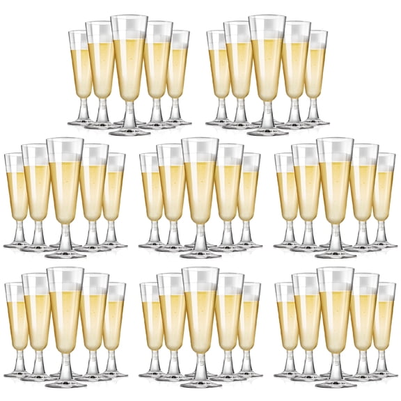 ACDANC 2026 New Plastic Champagne Flutes, 40 Pack, Disposable Champagne Glasses, Clear Acrylic Wedding Toasting Glasses for Party Cocktail Cups Bulk Supplies - Transparent