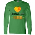 thumbnail image 3 of Inktastic Jacksonville Florida Orange in Heart Long Sleeve T-Shirt, 3 of 5