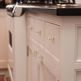 thumbnail image 6 of Goo-Ki Single Hole Centers Antique Brass Cabinet Knobs, Zinc Alloy Cabinet Handles Drawer Knobs for Dresser, Cupboard, 6 Pack, 6 of 9
