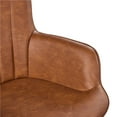 thumbnail image 6 of Yaheetech Modern Faux Leather Accent Chair, Retro Brown, 6 of 9