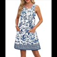 thumbnail image 1 of Vestidos de Verano para Mujer, Vestido Informal con Bolsillo, para Playa, para Cubrirse, Traje de Baño. Color 3 L, 1 of 10
