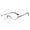 Gunmetal, variant on Mens Half Moon Spring Hinge Gunmetal Reading Glasses 1.50 Womens Fashion Half Round Classic Metal Readers +1.50