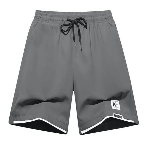 RYDCOT Men's Athletic Running Cotton Shorts Quick Dry Breathable Workout Shorts 7"/ 5"/ 9" Lightweight Sports Gym Basketball Tennis Hiking Dark Gray