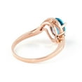 thumbnail image 4 of Galaxy Gold 14K Rose Gold 1.52 Carat Natural Diamonds and Blue Topaz Ring - December Birthstone - Communication & Serenity - Sizes 5.5 to 11 - Fine Jewelry for Women, 4 of 5