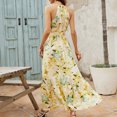 thumbnail image 6 of Women Dresses Sexy Sleeveless Dresses Printed Printed Sling Fashion Dresses Yellow Trendy Skirt Size L, 6 of 6