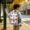 thumbnail image 5 of Football Bow White Pattern 17" School Backpacks for Teens,Waterproof Oxford Fabric,S-Shape Padded Straps for School,Travel,Hiking,Camping, 5 of 5