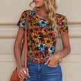 thumbnail image 4 of Goofa Daisies Flowers Printed Women Rash Guard Short Sleeve,Tummy control Swimsuit Surfing Swimsuit Bathing Suit One Piece Swimsuit UPF 50-X-Large, 4 of 9