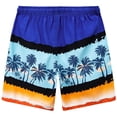 thumbnail image 4 of Zylanna Men's Board Shorts with Pockets, Swim Trunks Quick Dry Drawstring Elastic Waist Hawaiian Print Casual Summer Beach Shorts for Men Multicolor, 4 of 7