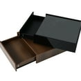 thumbnail image 4 of 360° Rotatable Square Center Table With Storage, 2 Drawers, Black High Gloss And Walnut Coffee Rotation, Walnut, Particle Board Construction, 4 of 6