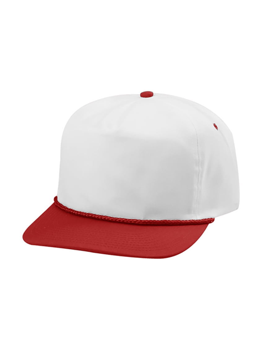 Top Headwear Twill Golf Cap - White/Red 