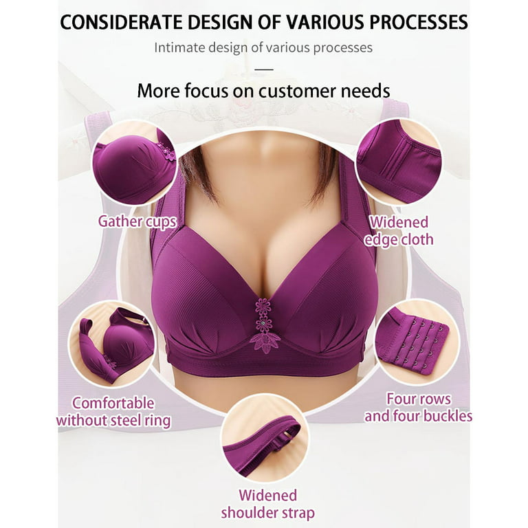 Tarmeek Plus Size Bras - Slimory Lymphvity Detoxification and Shaping &  Powerful Lifting Bra Sexy Comfortable Breathable Anti-exhaust Non-Wired Bra