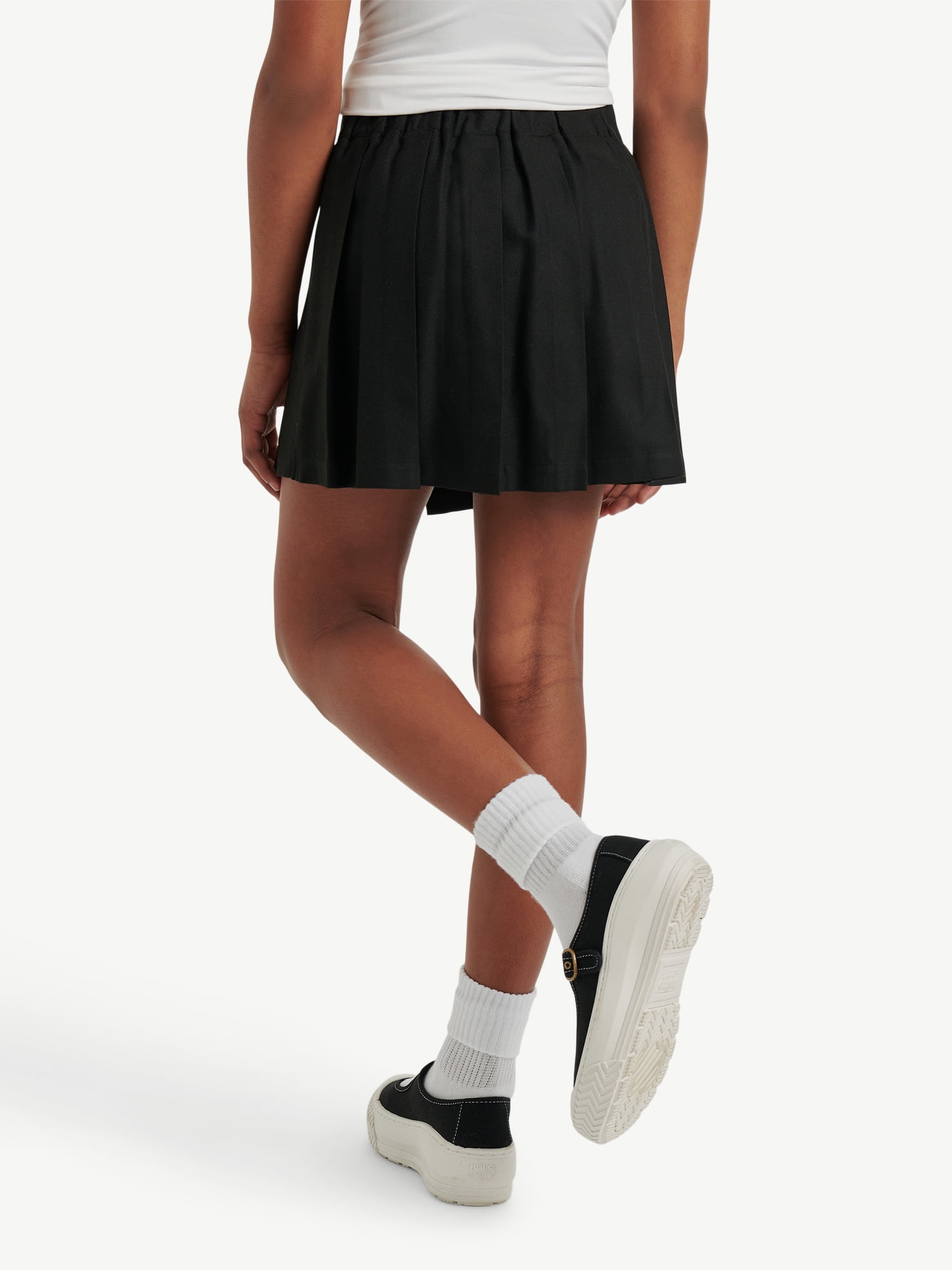 Justice Girls Collab Asymm Pleated Skirt, Sizes XS - XLP