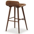 thumbnail image 6 of Safavieh Tazmyn Wood and Leather  Barstool in Brown / Walnut, 6 of 13