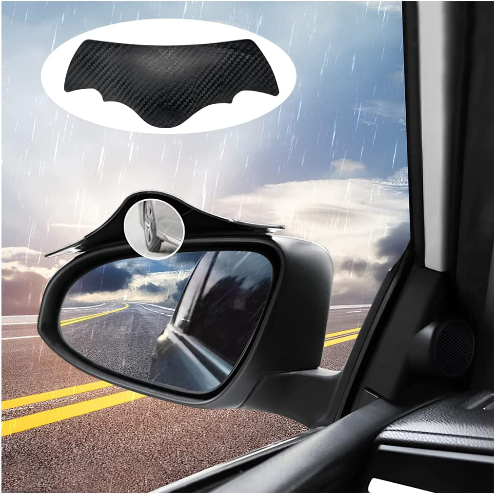 2Pcs Rear View Mirror Mirror Rain Visor Smoke Guard Universal Carbon Fiber  Rear View Side Mirror Rain Eyebrow for Cars SUV Truck Rear View Mirror  Cover Accessories (Carbon Fiber) 