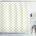 thumbnail image 1 of Sailboat Shower Curtain, Modern Design Simplistic Style Sailing Boat with Egg Yolk Canvas Sails, Fabric Bathroom Set with Hooks, 69W X 84L Inches Extra Long, Seafoam and Yellow, by Ambesonne, 1 of 3