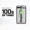 Energizer Recharge 9 Volt Battery (1 Pack), Rechargeable 9V Battery