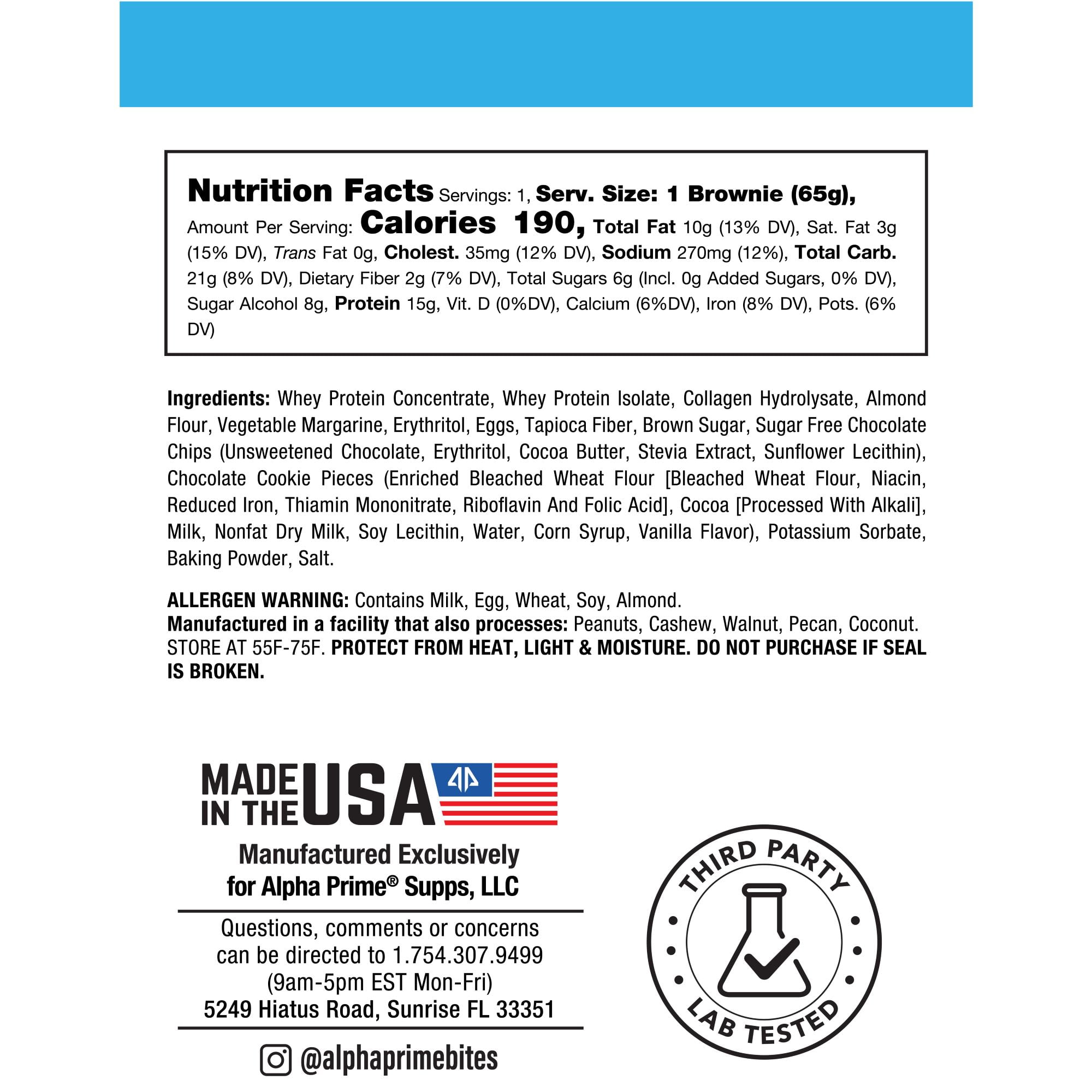 AP Supplements, Prime Bites Chocolate Cookie Monster, 4 Pk