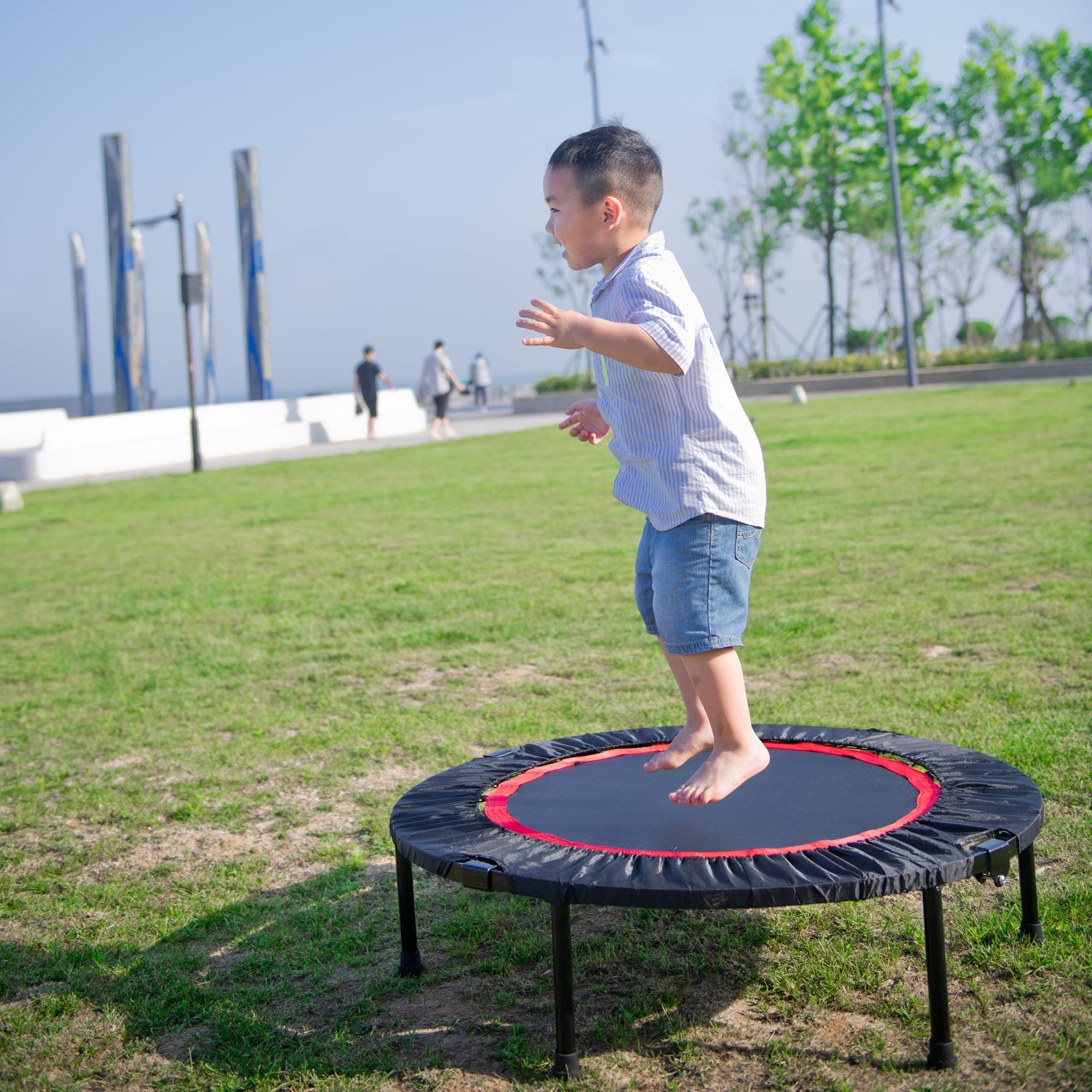 Boys' Trampoline with 6 Foldable Legs, Mini ParentChild Trampoline