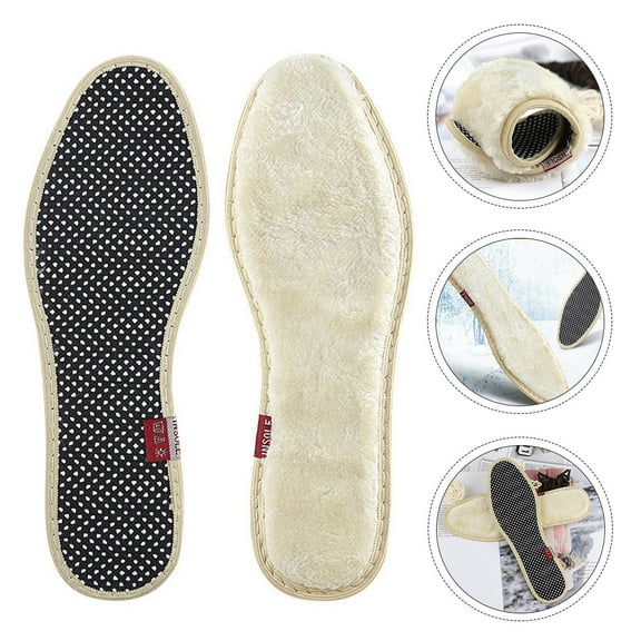 FOMIYES 2Pairs Insoles for Shoes Thickened Insoles for Cold Weather Men and Women 11.8x4.3x0.7in