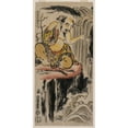 thumbnail image 2 of Nishimura Shigenaga 9x14 Gold Ornate Wood Frame and Double Matted Museum Art Print Titled - Xu You Rinsing His Ear at a Waterfall (Mid-1720s), 2 of 4