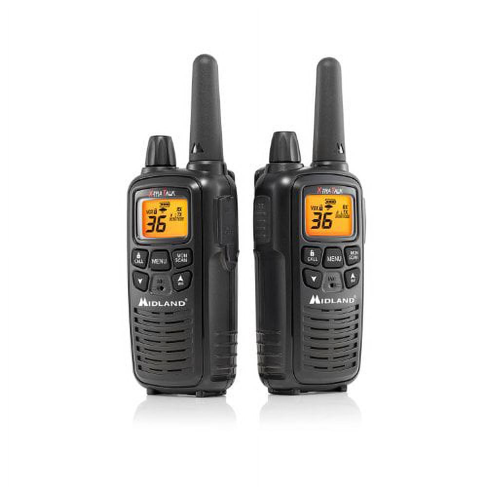 Midland LXT600VP3, 36 Channel FRS Two-Way Radio Up to 30 Mile Range  Walkie Talkie, 121 Privacy Codes, NOAA Weather Scan Alert (Pair Pack)  (Black)