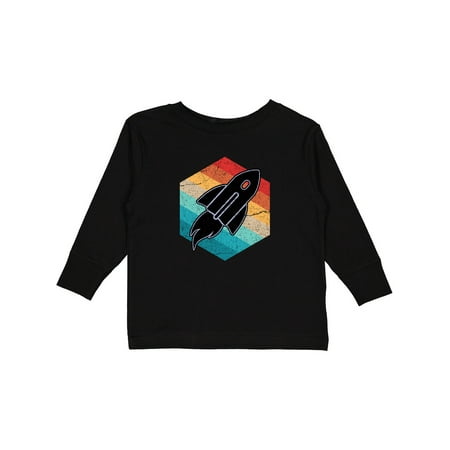 

Inktastic Rocket Ship Retro Space Gift Toddler Boy or Toddler Girl Long Sleeve T-Shirt