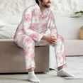 thumbnail image 5 of Mens Pajamas Set, Cartoon Pig Button Down Long Sleeve Loungewear Sleepwear Pjs sets for Men, 5 of 5