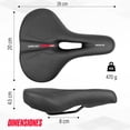 thumbnail image 2 of Asiento para Bicicleta Urbana Negro Antiprostatico WL-6621A 262X200mm Mariluz, 2 of 6