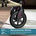 thumbnail image 4 of ELENKER All-Terrain Rollator Walker with Seat, 12” Non-Pneumatic Tire Front Wheels, for Seniors, Champagne gold, 4 of 6